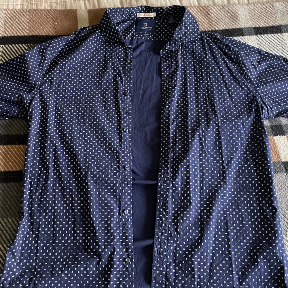 Scotch & Soda Dark Blue Floral Shirt